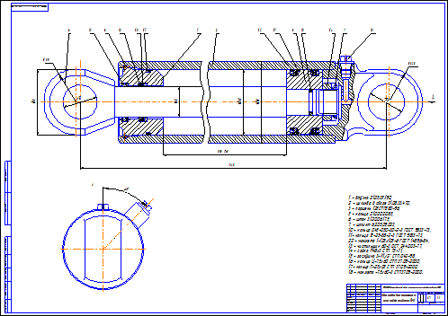 Ц22а 000 гидроцилиндр чертеж