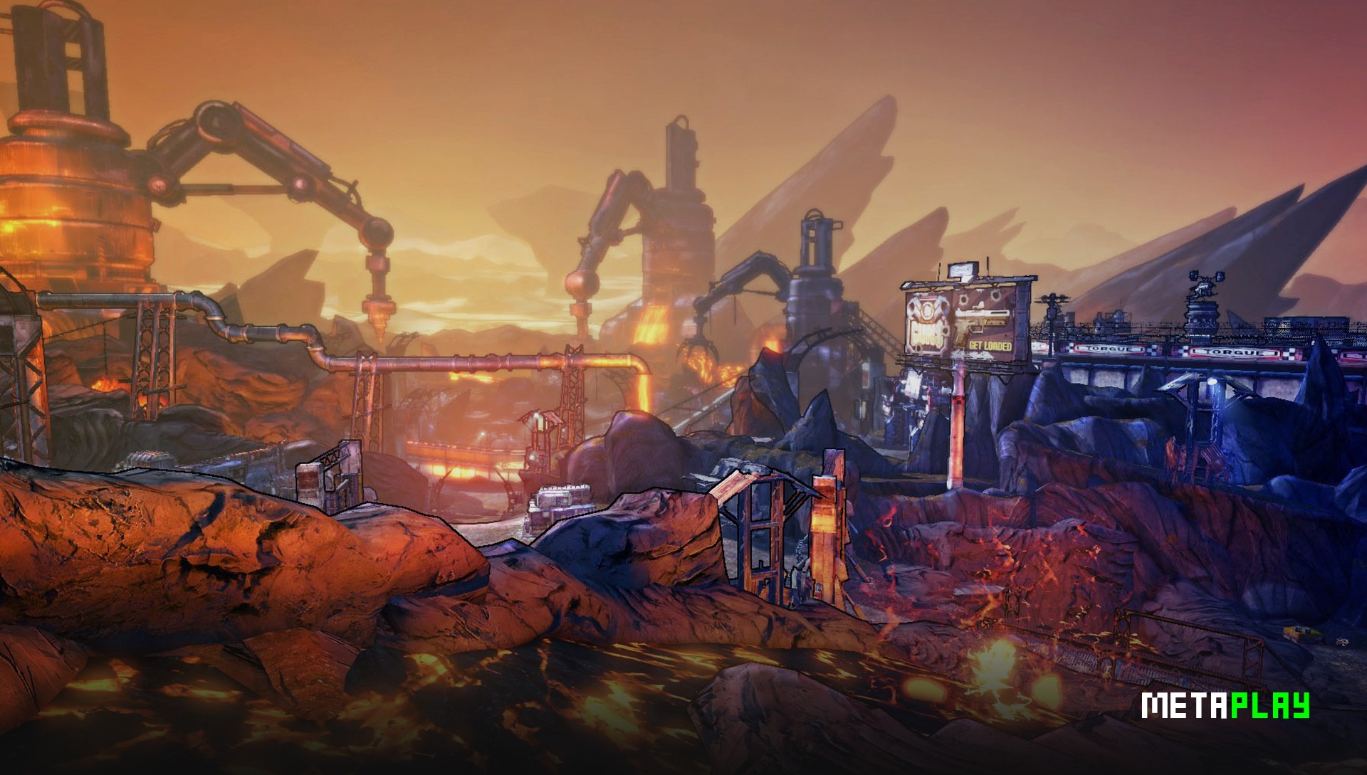 Borderlands 2. Borderlands 2 город. Бордерлендс 2 пейзажи. Borderlands фон. Бордерлендс 2 локации.