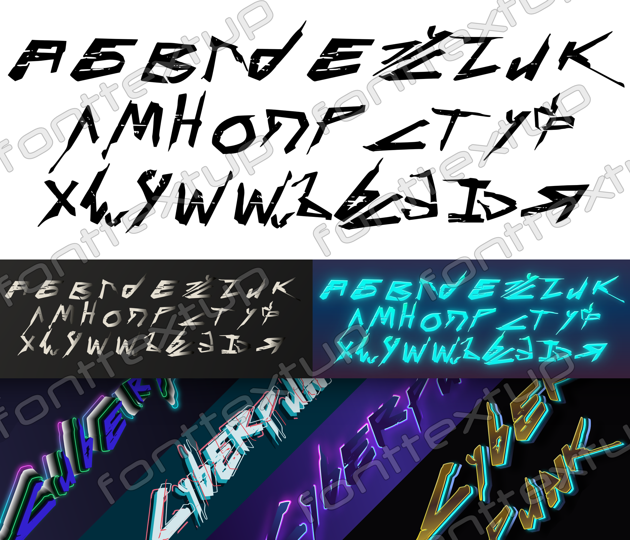Cyberpunk шрифт на русском фото 75