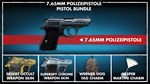 **ZOMBIE ARMY 4: 7.65MM POLIZEIPISTOLE PISTOL BUNDLE*