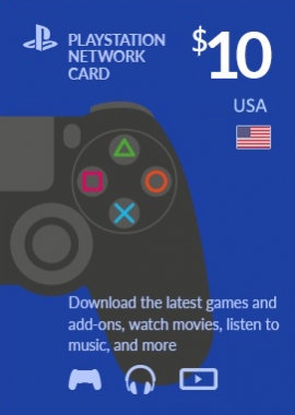 PlayStation Network 10 USD PSN CARD US