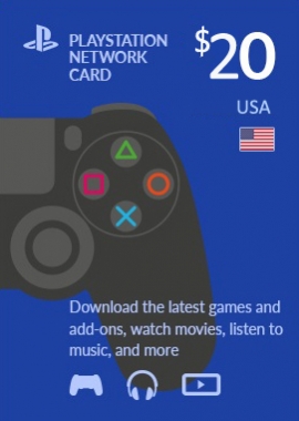 PlayStation Network 20 USD PSN CARD US