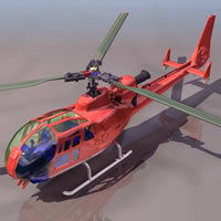 3d модель Британского вертолет T-HELI