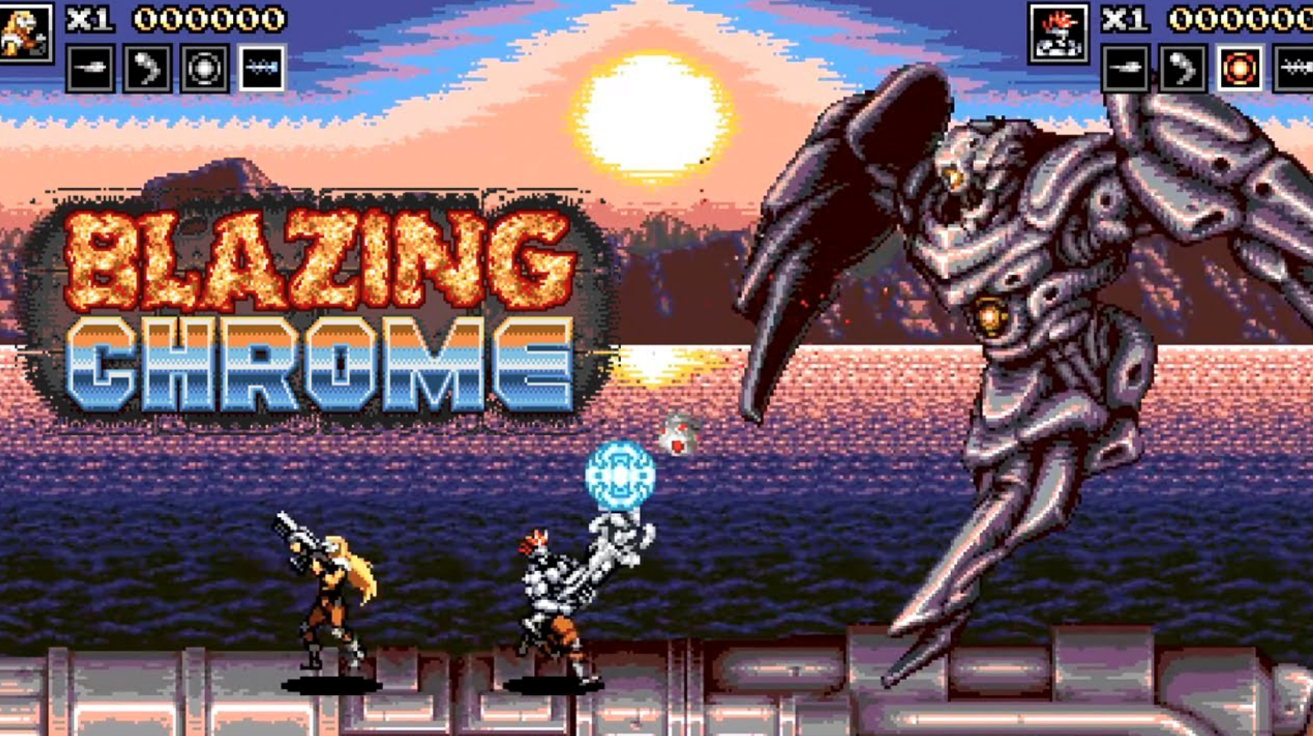 Blazing Chrome Gameplay. Blazing Chrome на Sega. Blazing 8s игра. Blazing Chrome Trailer.