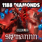 *Free Fire Garena 1080 + 108 Diamond Pins *GLOBAL KEY