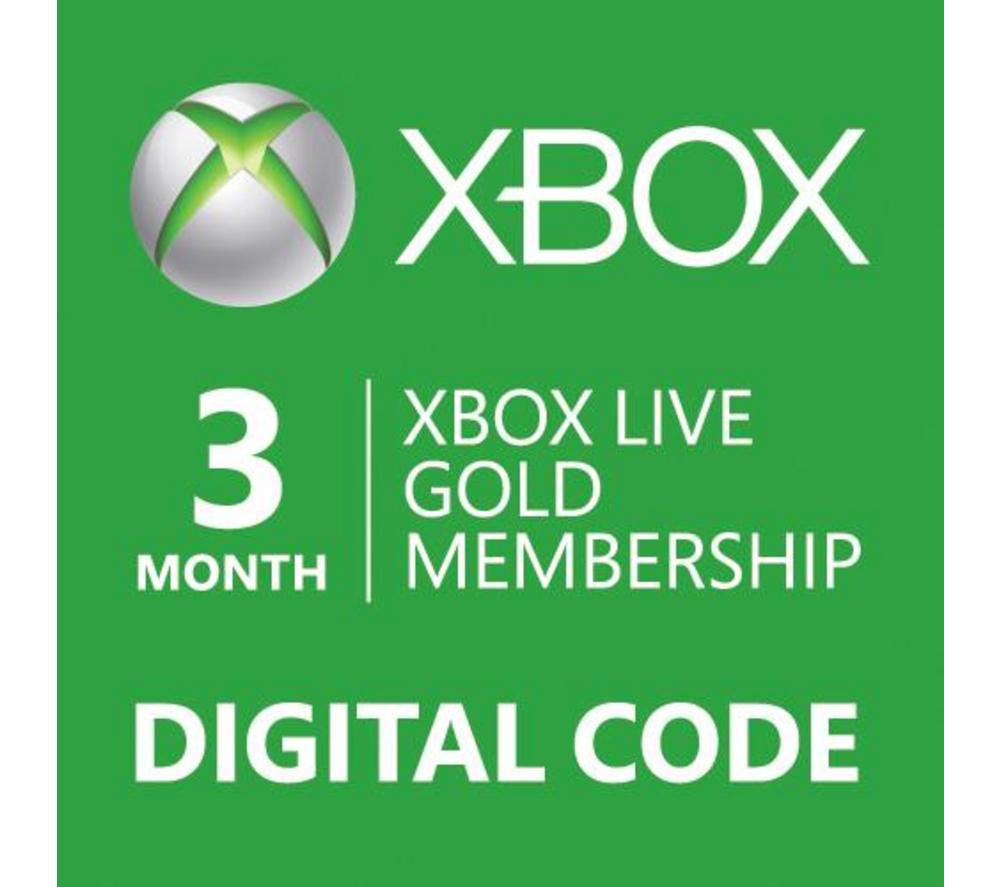 xbox live 3 month code