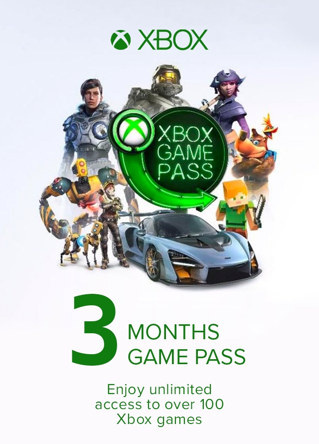 how much is game pass for 3 month xbox