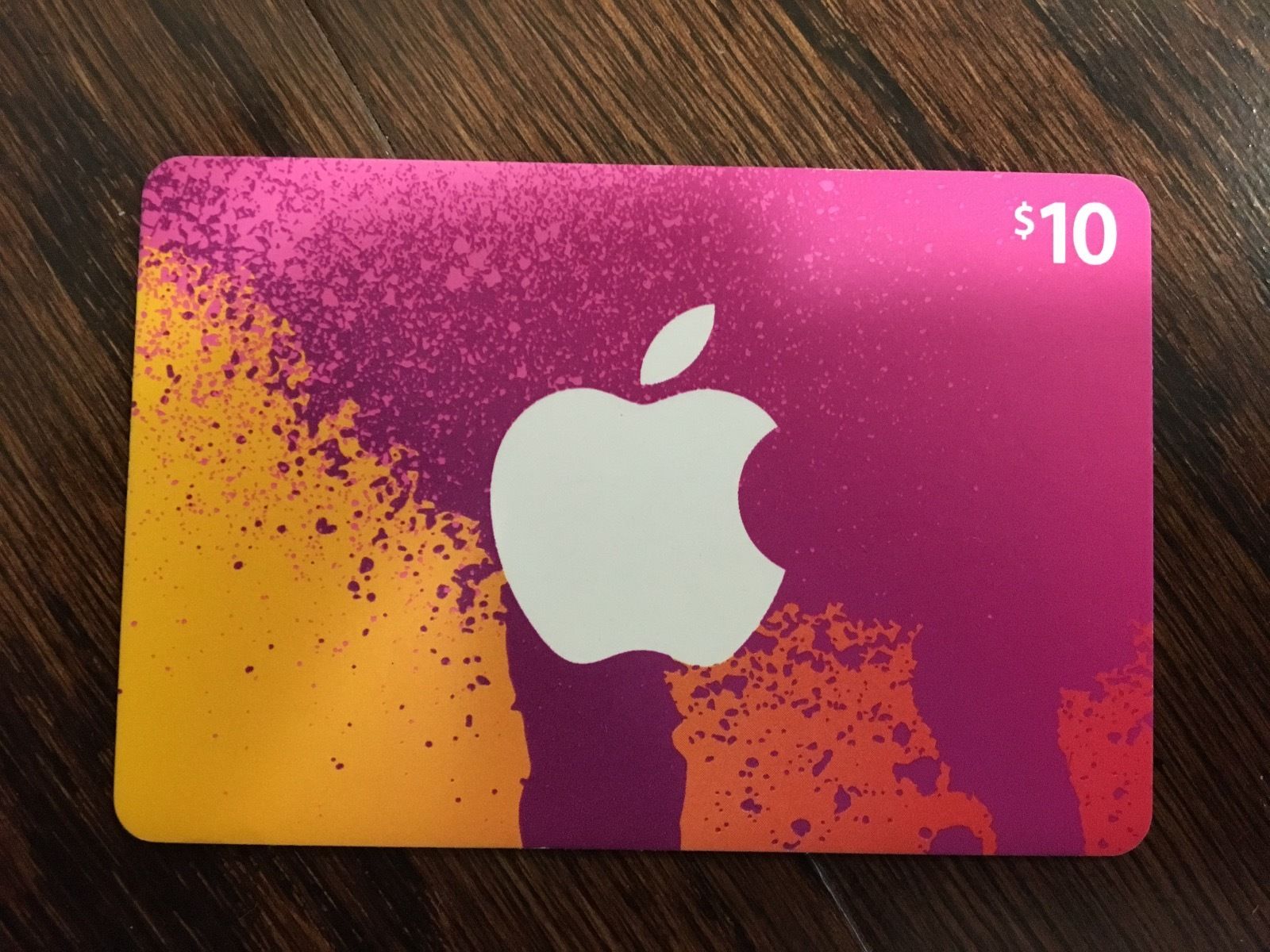 iTunes Gift Card $10 USA = Photo of the back side!SALE!