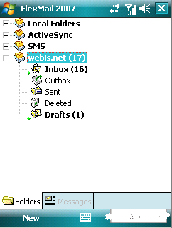 FlexMail (WebIS Mail)  Почтовый клиент для Pocket PC КПК
