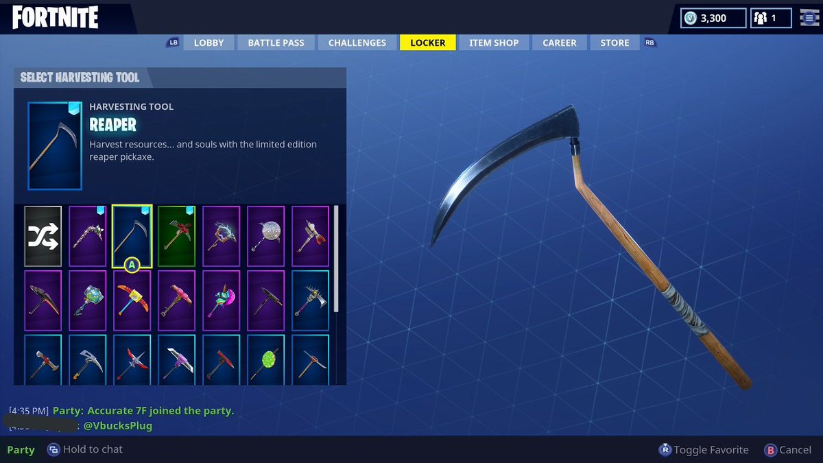 description fortnite account with weapon scythe - fortnite account with scythe pickaxe
