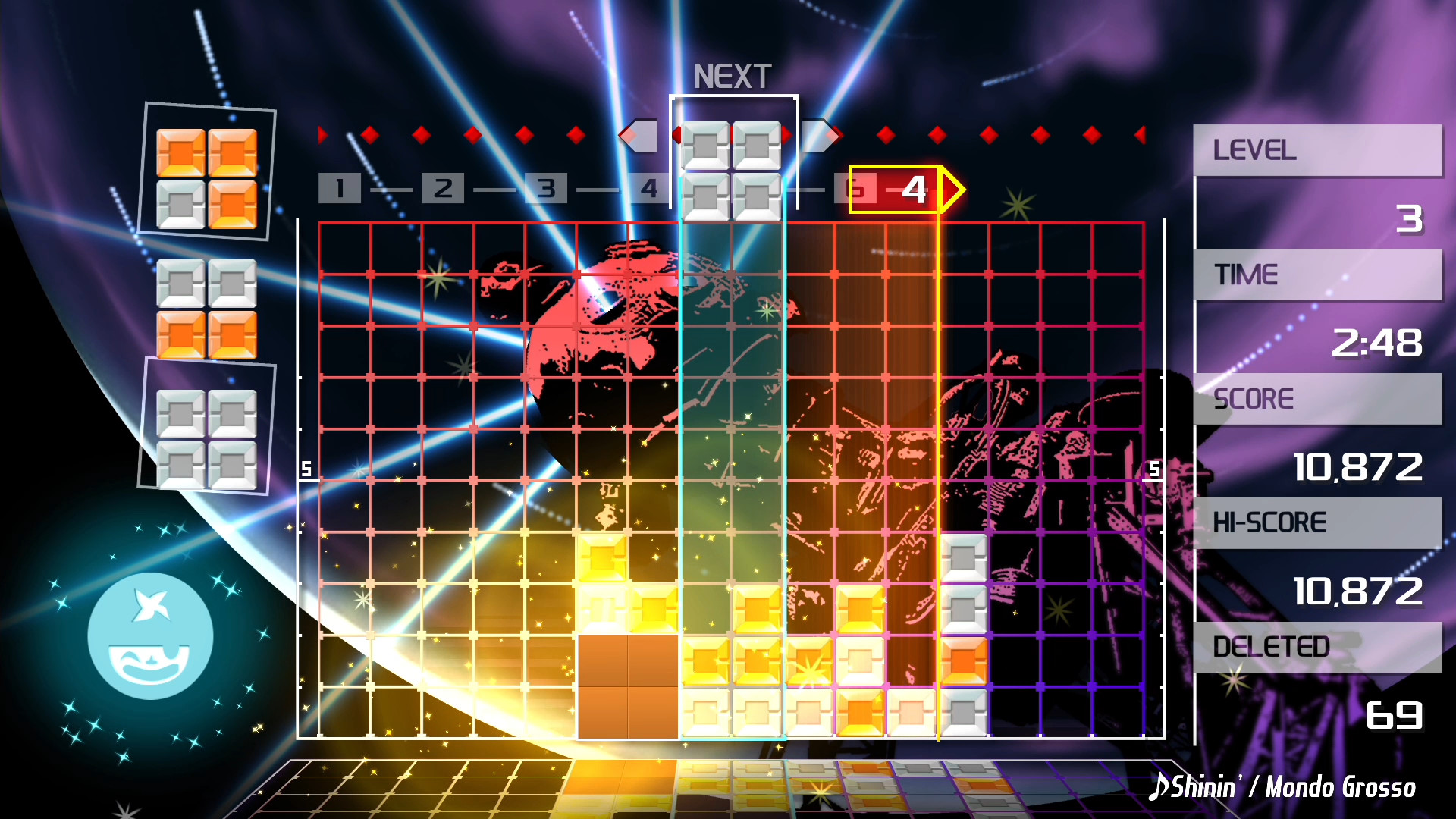 Время уровень. Lumines игра. Lumines Remastered ps4. Lumines: Remastered game. Lumines PSP Wallpaper.