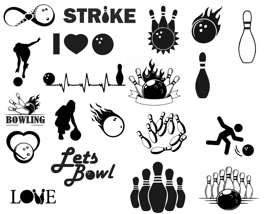 Bowling svg,cut files,silhouette clipart,vinyl files,ve buy key from ...