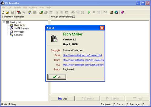 Rich Mailer 2.5 + crack + 13 миллионов адрессов e-mail