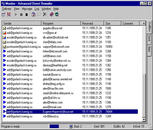 Advanced Direct Remailer 2.15 + crack