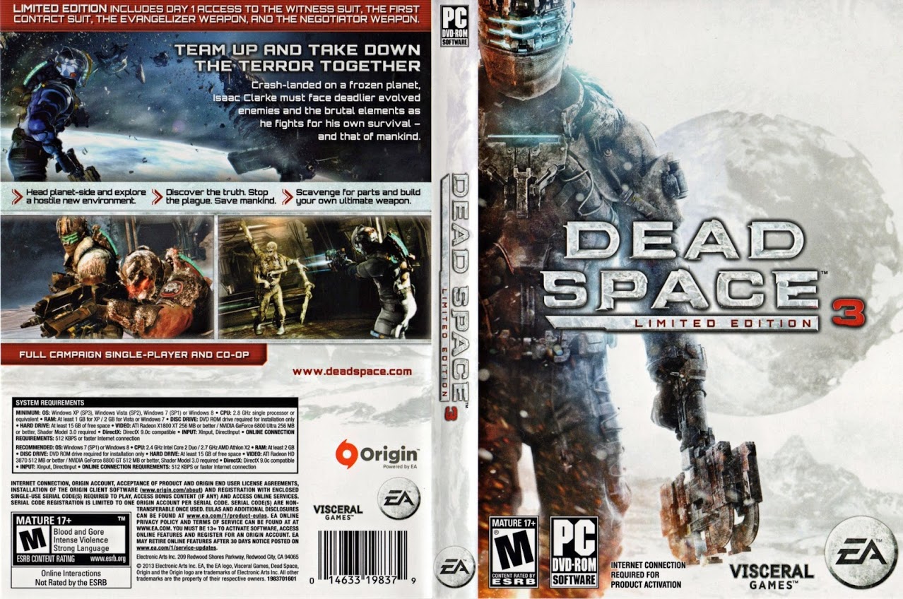 dead space 3 limited dlc content