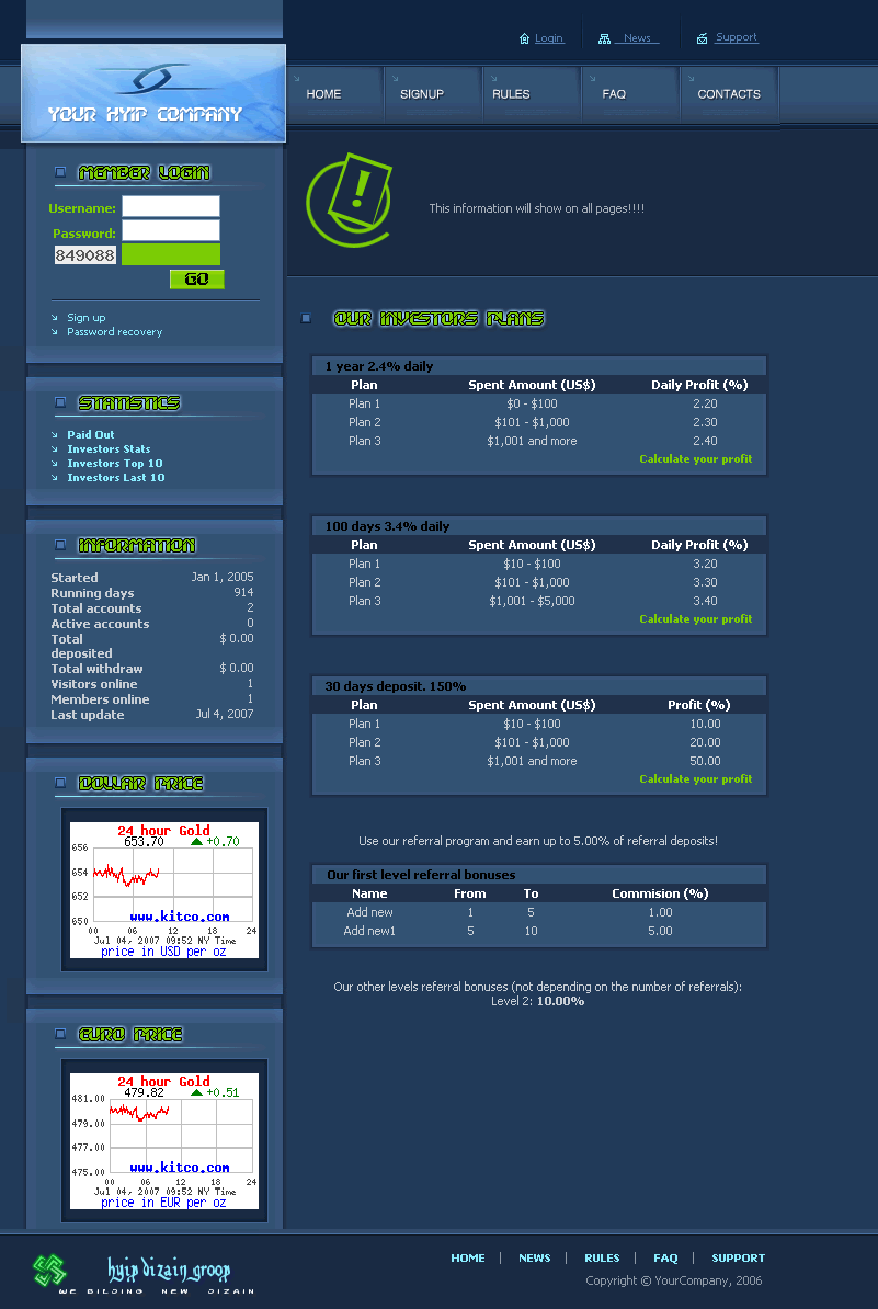 Hyip manager pro 2  ( Rus,Eng, libertyreserve)