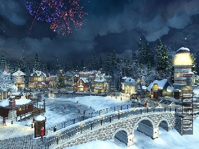 Snow Village 3D Screensaver