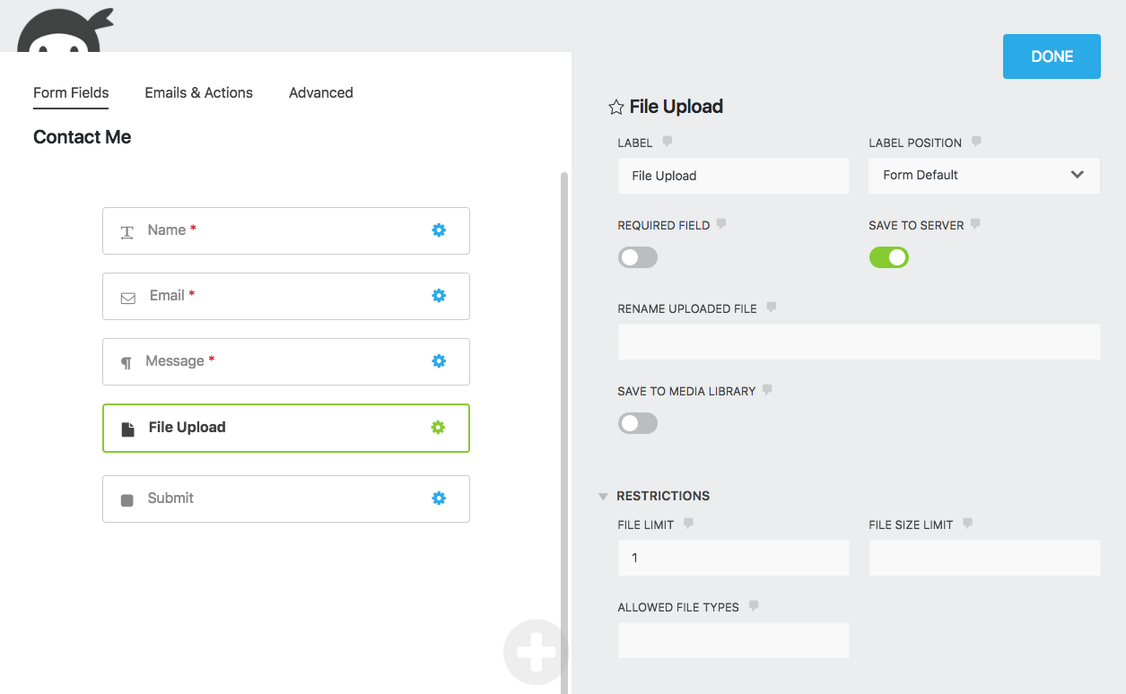 File this form. Ninja forms. Ninja forms WORDPRESS. Krndo forms.