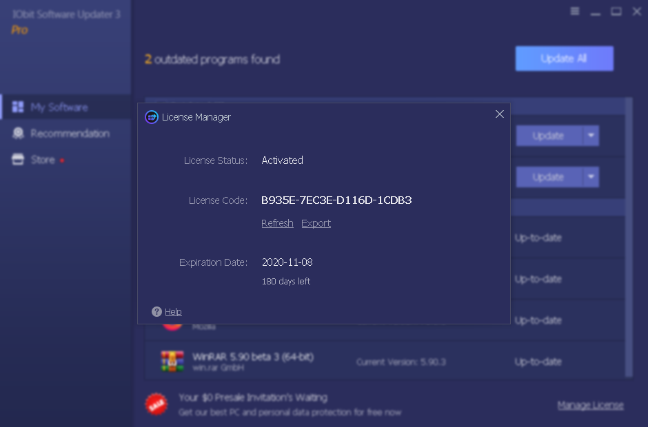 Iobit software updater pro лицензионный ключ