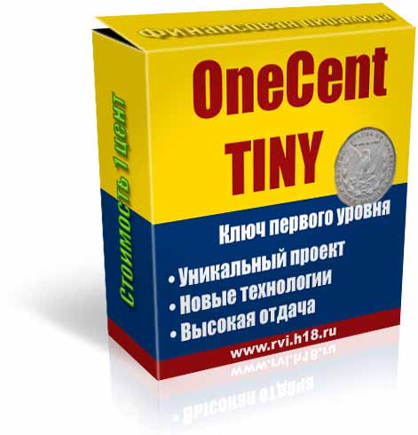 Ключ первого уровня к программе OneCent Tiny