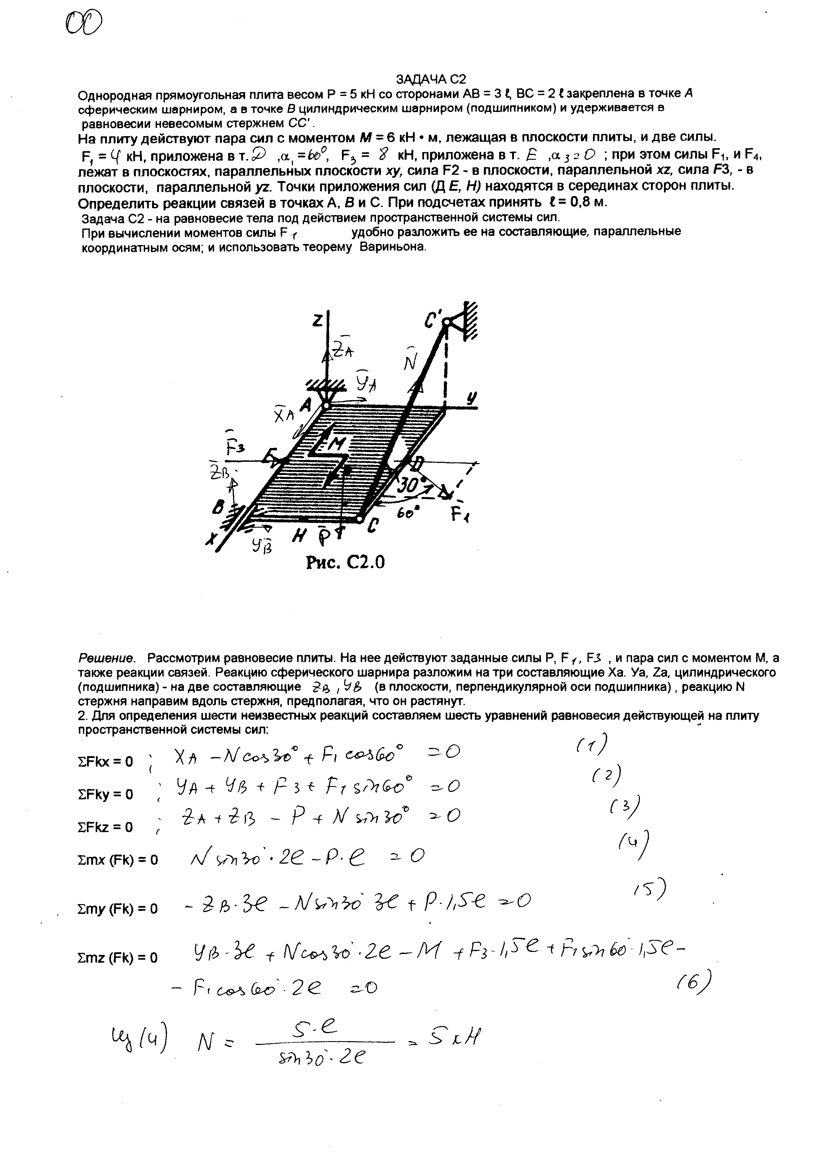 Задача С2 вар 00- 88 г