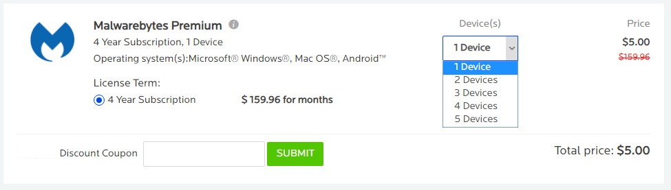 how much is malwarebytes for mac