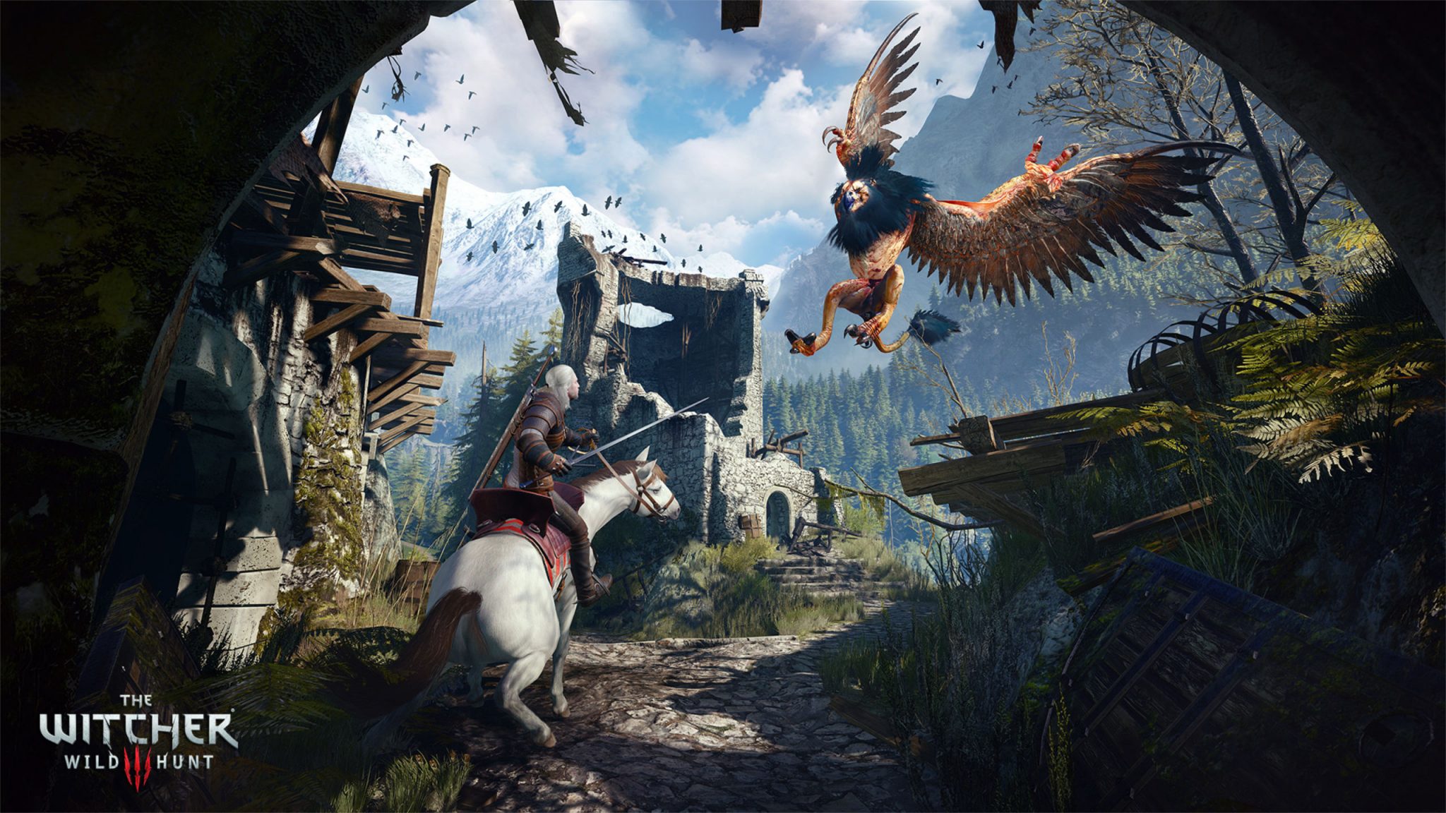 Игра ведьмак дикая охота. The Witcher 3 Wild Hunt. Ведьмак 3: Дикая охота. Грифон Ведьмак 3. Ведьмак 3 Дикая охота CD Projekt.