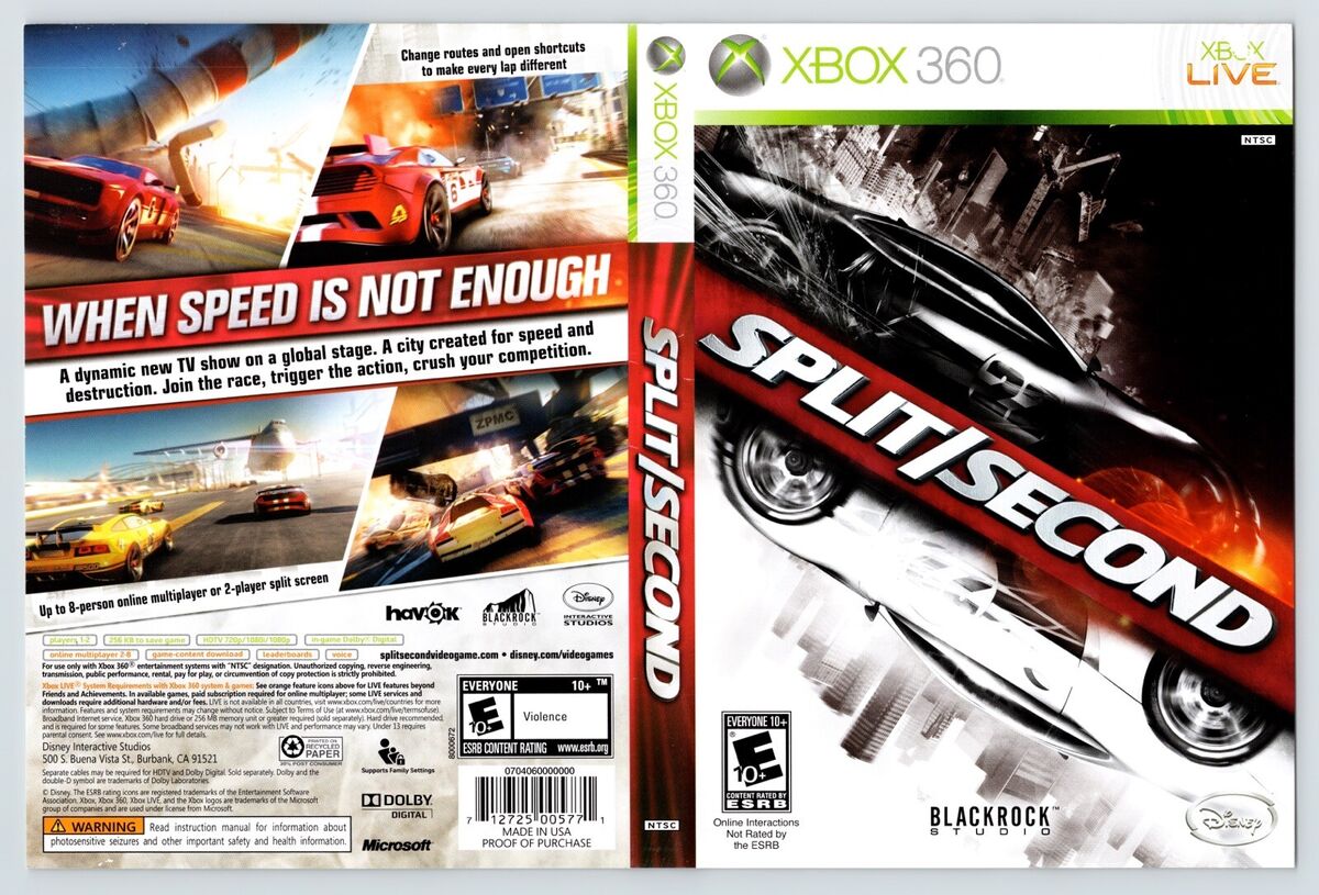 🎁XBOX 360 Перенос лицензии Split second ⚡️