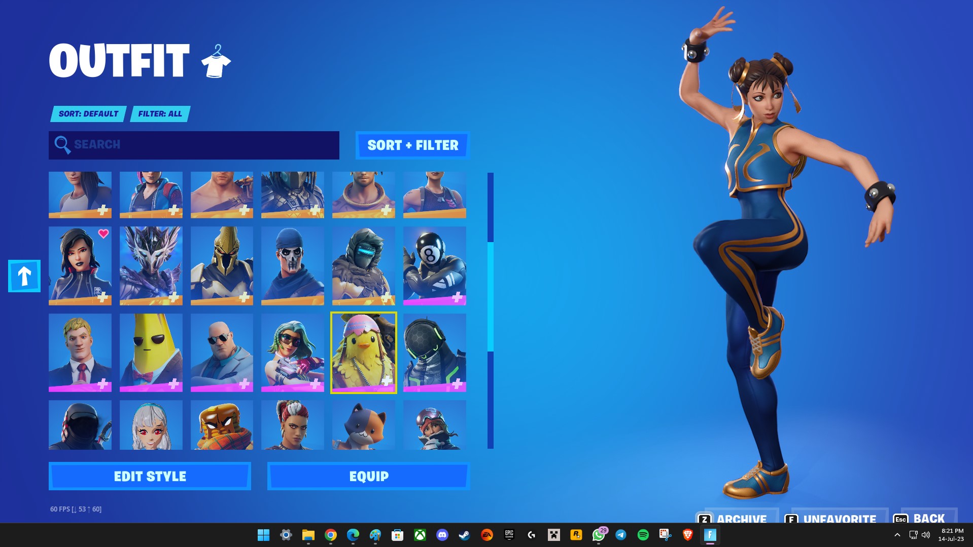 Buy FORTNITE🎮60+ SKINS ACCOUNT | STW CHUN LI RYU | + MAIL cheap, choose ...