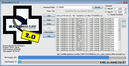 Программа которая скачивает файлы с Rapidshare