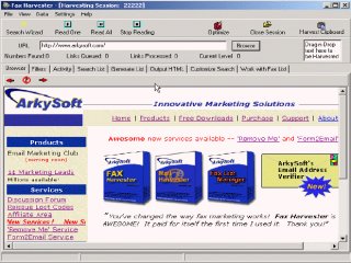 Программа для факса: Fax Harvester
