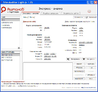Site-Auditor - Программа для раскрутки сайта
