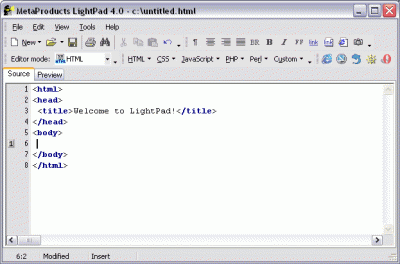Light Pad 4.5 текстовый редактор при разработке сайтов