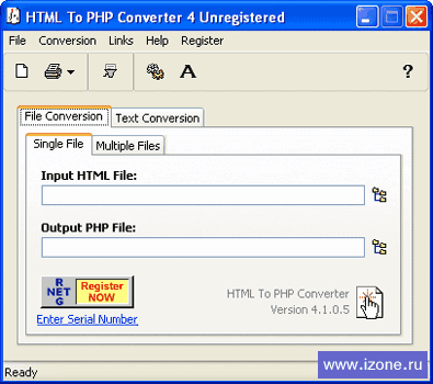 Программа конвертер из html в php