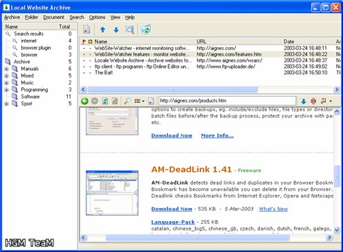 Local Website Archive 2.1.2 хранение сайтов на жестком