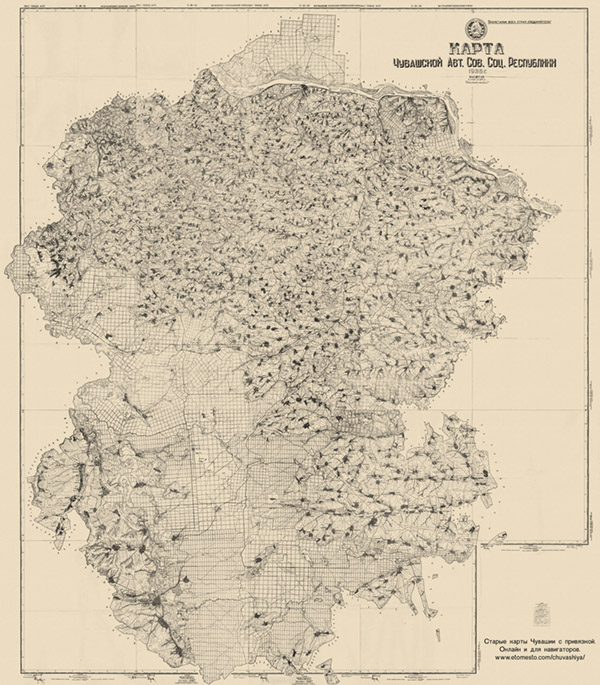 Карта чувашии 19 века