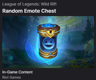 League of Legends: Wild Rift - Random Emote Chest от Prime